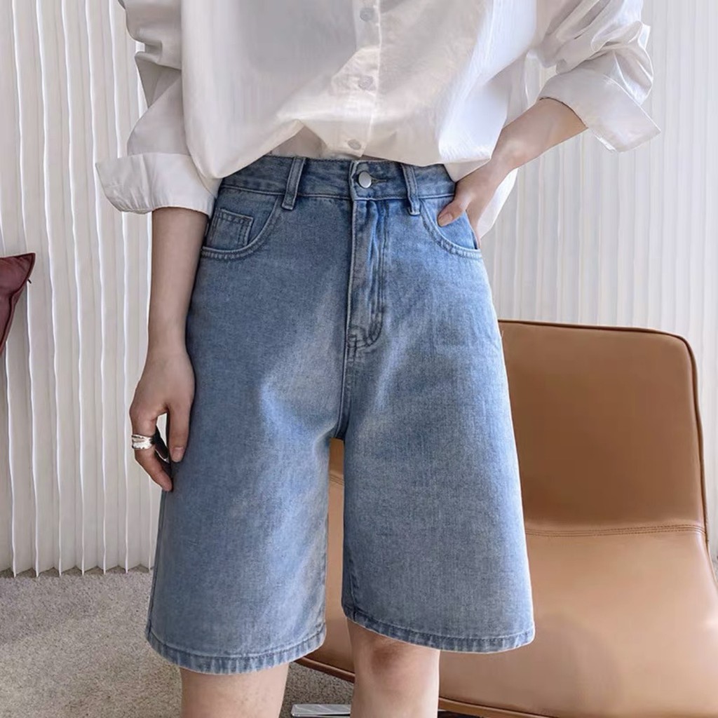 [MẪU MỚI] Quần Ngố Nữ Dài Đến Gối Vải Dày Cạp Cao Phong Cách Đường Phố [DÀI 54CM]