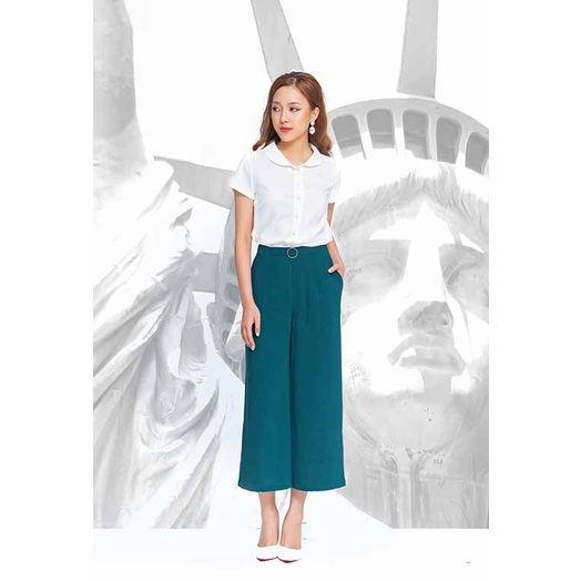 Quần Lửng FIONA Dáng Suông, Xẻ Gấu 2 Bên Mã F359124