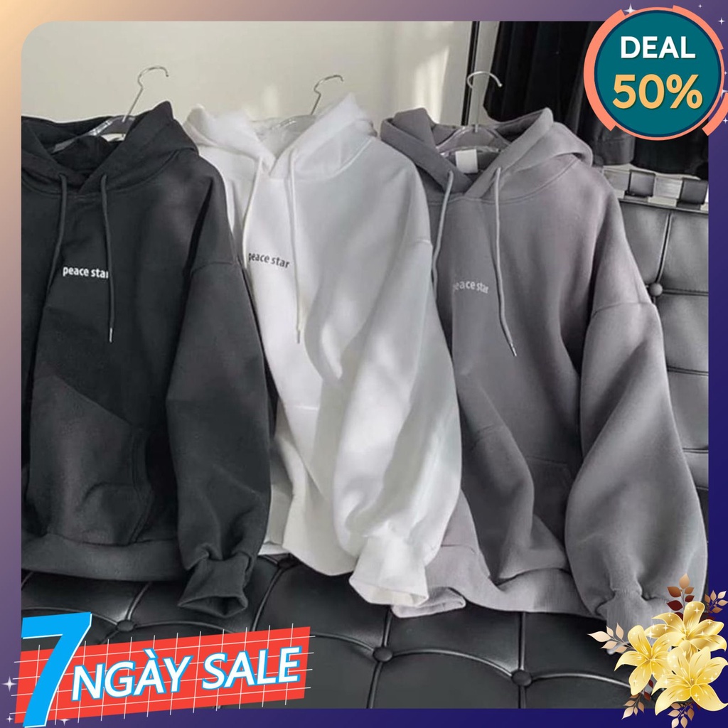 Áo Hoodie Form Rộng Unisex Peace hopeshopz , Áo khoác Sweater Chất Nỉ Dày dặn
