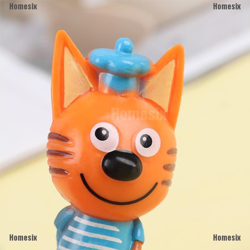 [HoMSI] 5x Three Little Kittens Action Figure Toys Russian Cartoon Anime Mini Happy Cats SUU