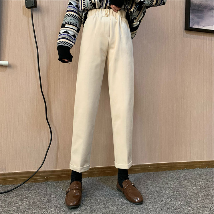 Quần Dài Ống Đứng Màu Trơn Thời Trang Nữ Tính