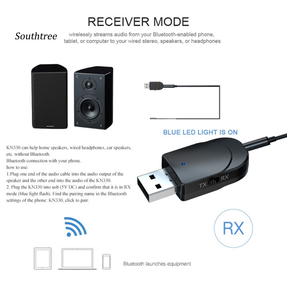 Bộ Thu Phát Tín Hiệu Bluetooth Kn330 Mini Tiện Dụng