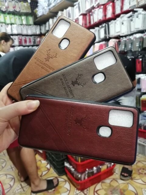 Ốp lưng giả da hình hươu cho Galaxy A21S siêu đẹp