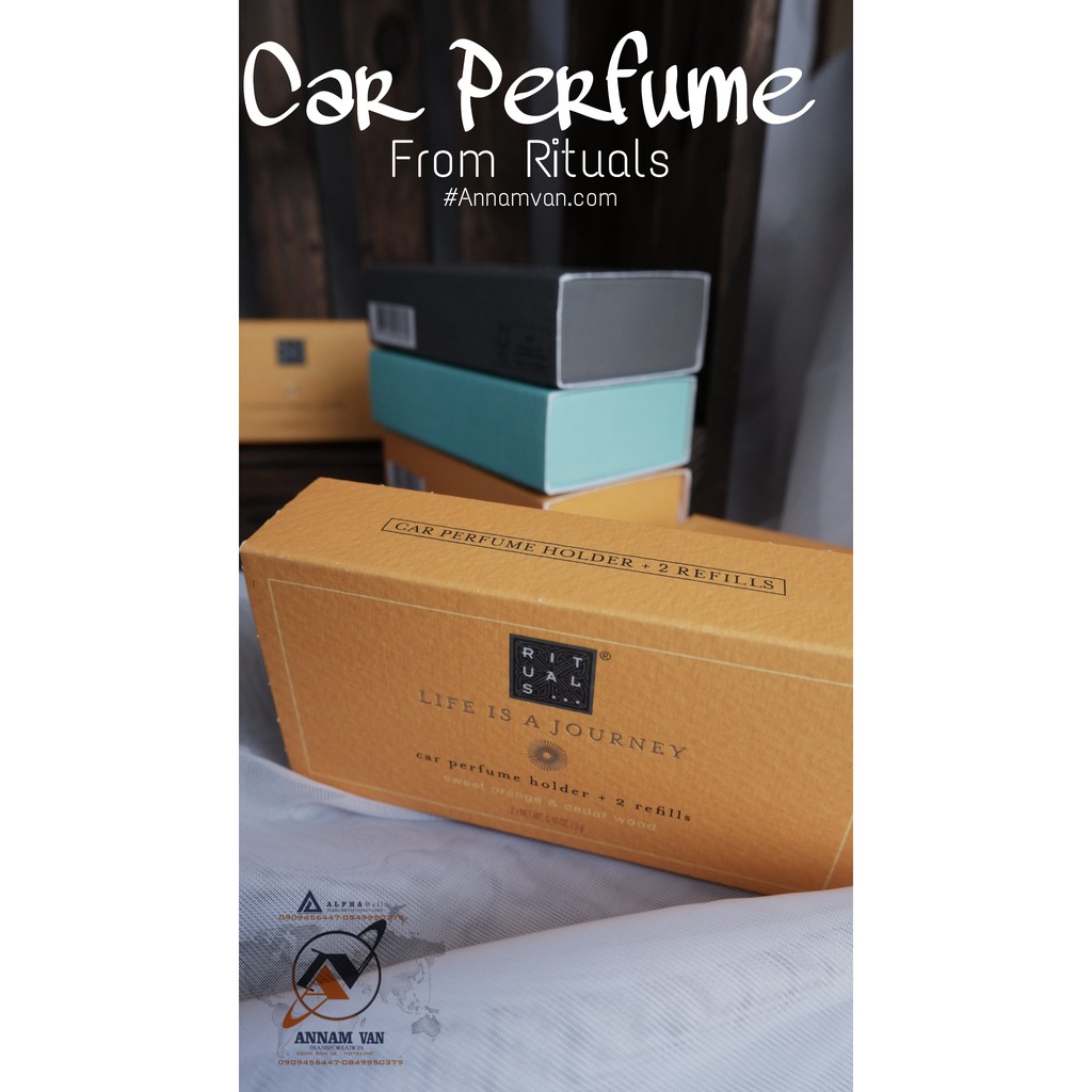 Sáp thơm Ô tô cao cấp nhập khẩu Châu Âu_RITUALS car perfumed phiên bản truyền thống full phụ kiện