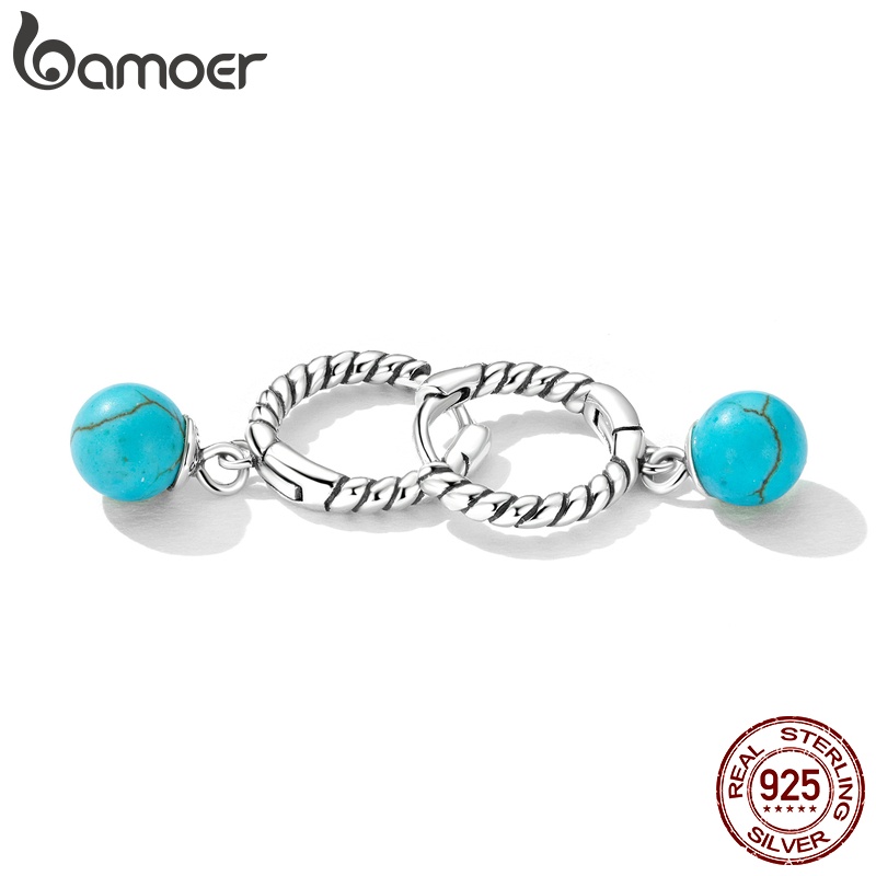 BAMOER 1 Cặp Bông Tai Bạc 925 Thời Trang Cho Nữ
