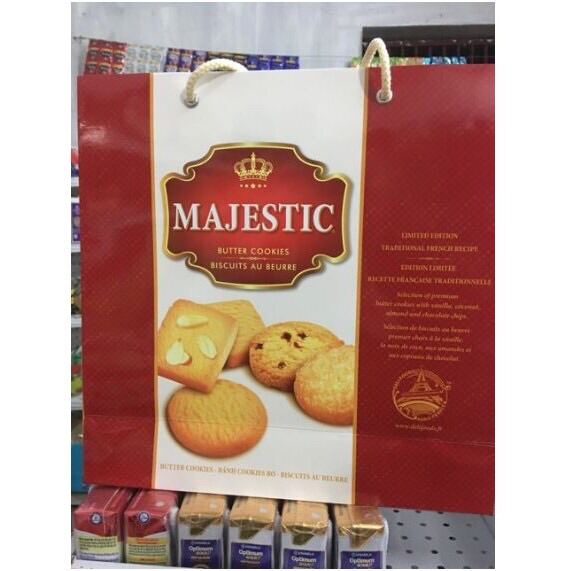 Bánh Quy Bơ Majestic Hộp Thiếc 382gr - kèm túi giấy