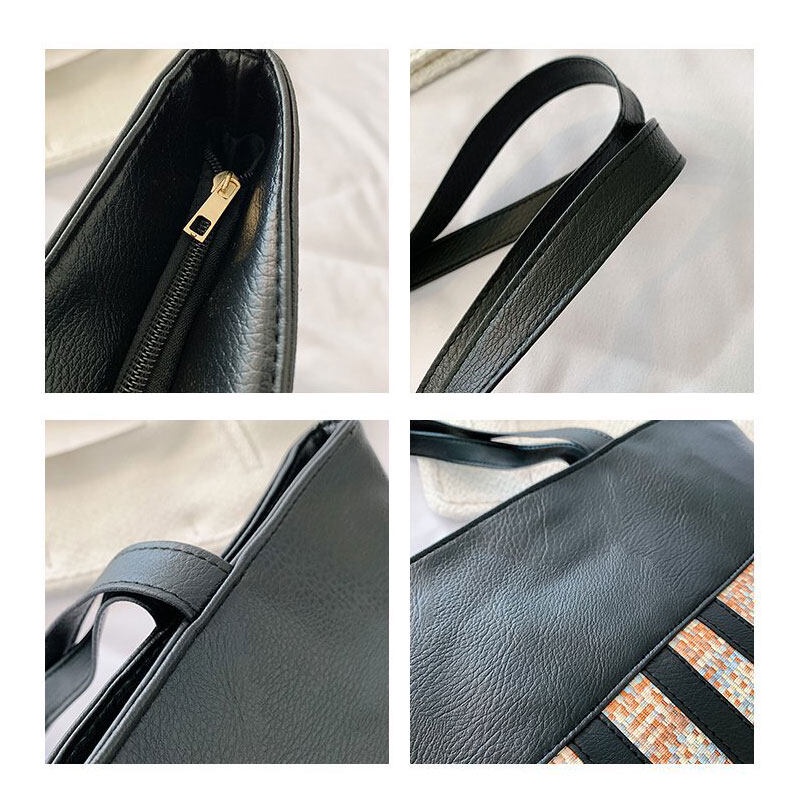 Túi tote YADOU da pu màu trơn họa tiết hình thoi đơn giản thời trang cho nữ