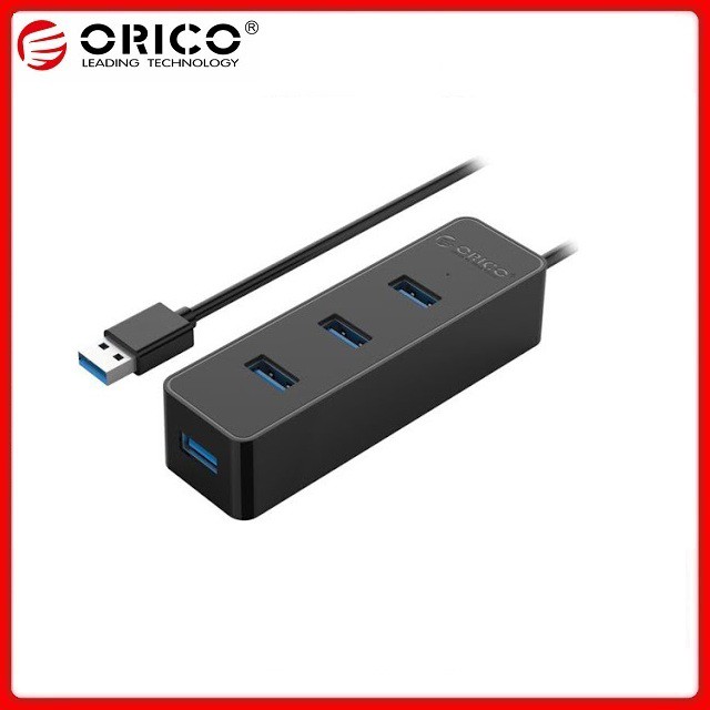 Bộ Chia Hub USB ORICO W5PH4-U3-BK (Từ 1 Ra 4 Cổng chuẩn 3.0) Đen- Hàng chính hãng BH 24 tháng