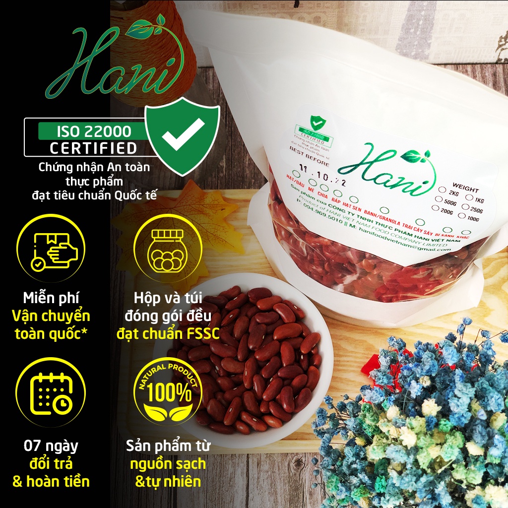 1Kg Đậu Đỏ Tây (Đậu Thận) Hữu Cơ Loại To Nấu Chè Súp Hầm Gà, Tốt Cho Bà Bầu Trẻ Nhỏ  Hani Healthy Food