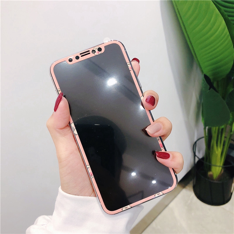 Film dán cường lực 9H in hình chú heo cho Iphone 6/6s/6+/6s+/7/+/8/+/X/Xr/Xs/Max