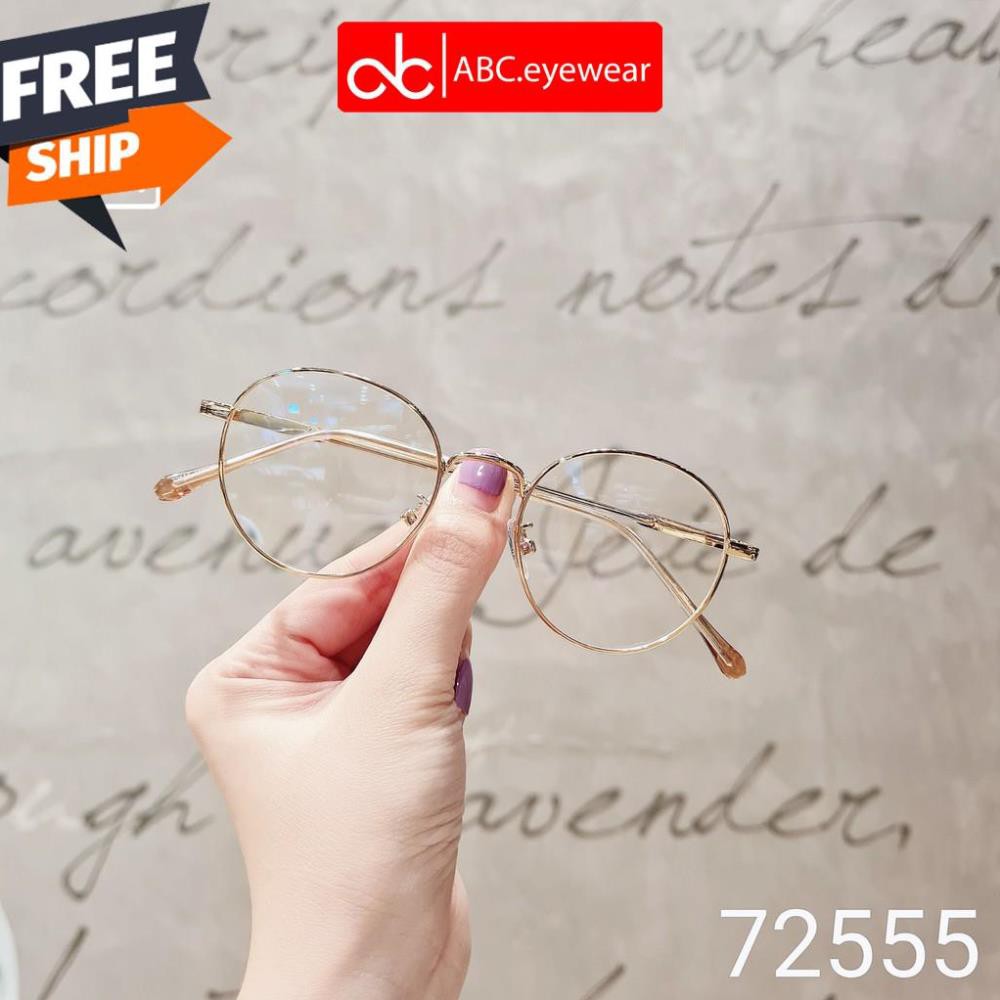 Gọng kính cận nữ kim loại ABCeyewear mắt tròn màu sắc thời trang phù hợp khuôn mặt nhỏ 72555