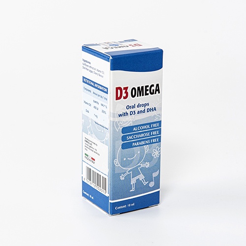 Siro D3 Omega - Hỗ trợ phát triển trí tuệ, chiều cao cho trẻ chính hãng Italy chai 10ml