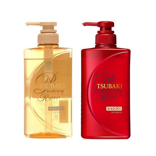 Tsubaki Dầu Gội , Xả Dưỡng Tóc Bóng Mượt 490Ml và Dầu Gội, Xả Phục Hồi Ngăn Rụng Tóc 490Ml - Nhật Bản