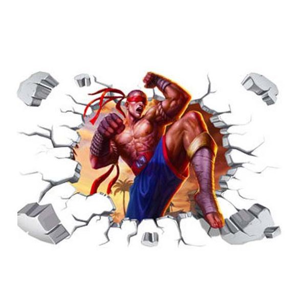 Decal lol Miếng dán Tường LOL - Liên minh huyền thoại Leesin , Jinx , Shaco , Anivia , Khazix , Ezreal