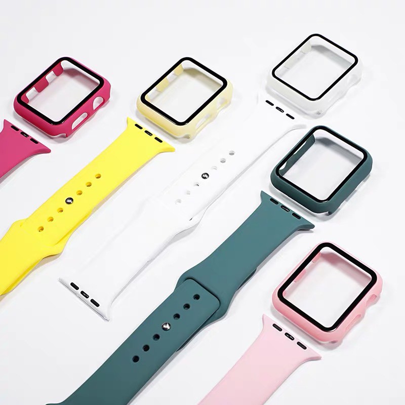 Ốp viền Apple watch kèm kính cường lực, bảo vệ toàn diện cho Apple Watch