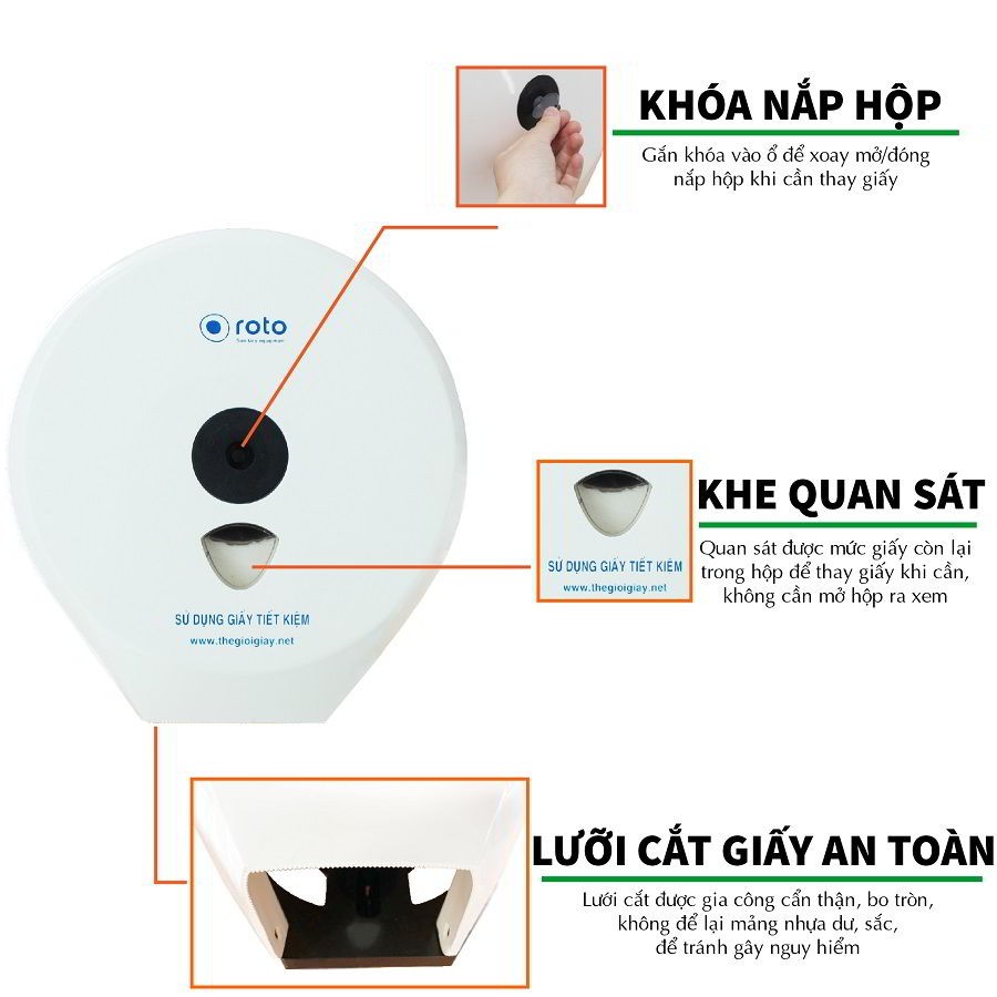 1 Hộp đựng giấy cuộn lớn HATIKA ROTO