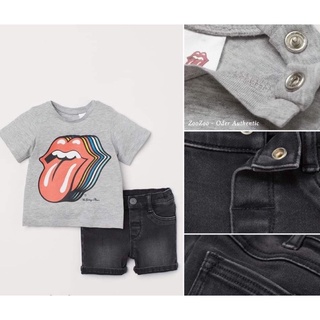 Sét bộ bé trai quần short jean H&M