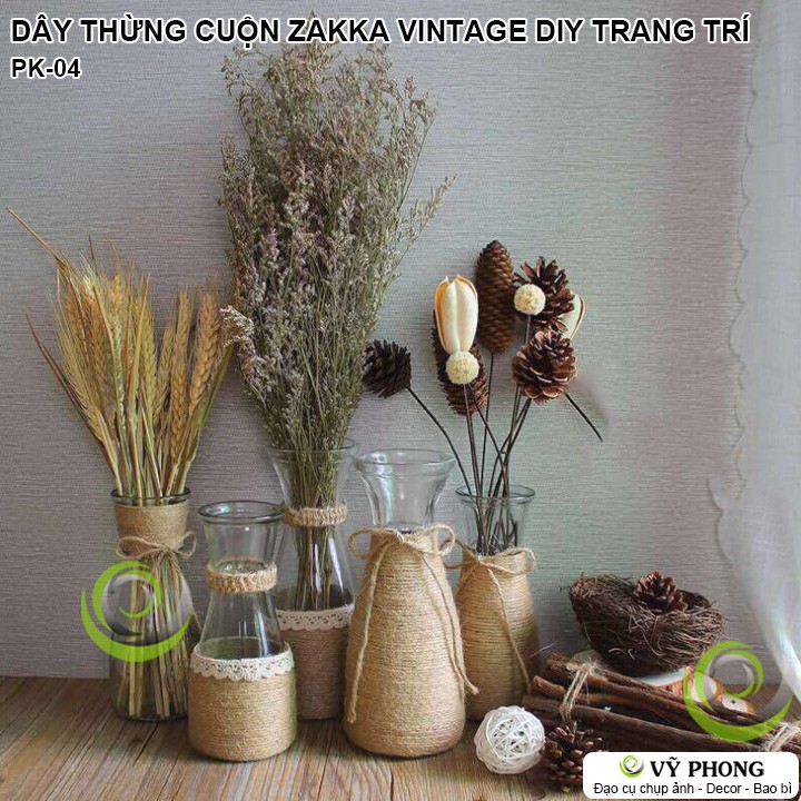 DÂY THỪNG CUỘN ZAKKA VINTAGE DIY TRANG TRÍ ĐÓNG GÓI BAO BÌ HỘP BÁNH KẸO QUÀ TẶNG PK-04