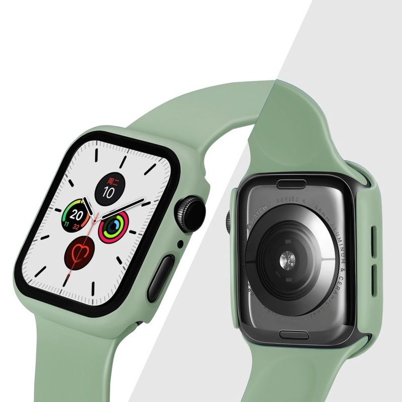 Vỏ bảo vệ mặt trước kèm kính 40mm 44mm 42mm 38mm thích hợp cho Apple Watch Series SE 6 5 4 3 2 1