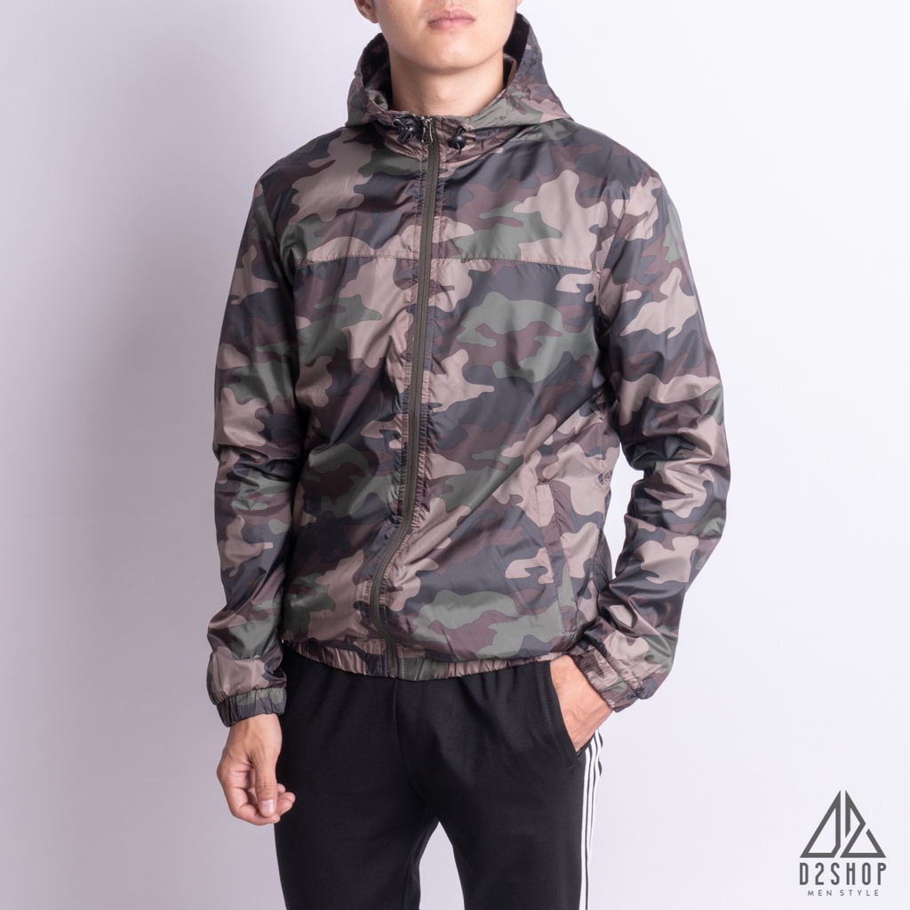 Áo khoác nam camo D2shop màu xanh rêu [K390]