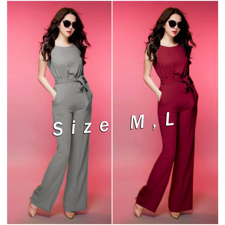 Jumpsuit Kiểu hở lưng chữ V giống Ngọc Trinh