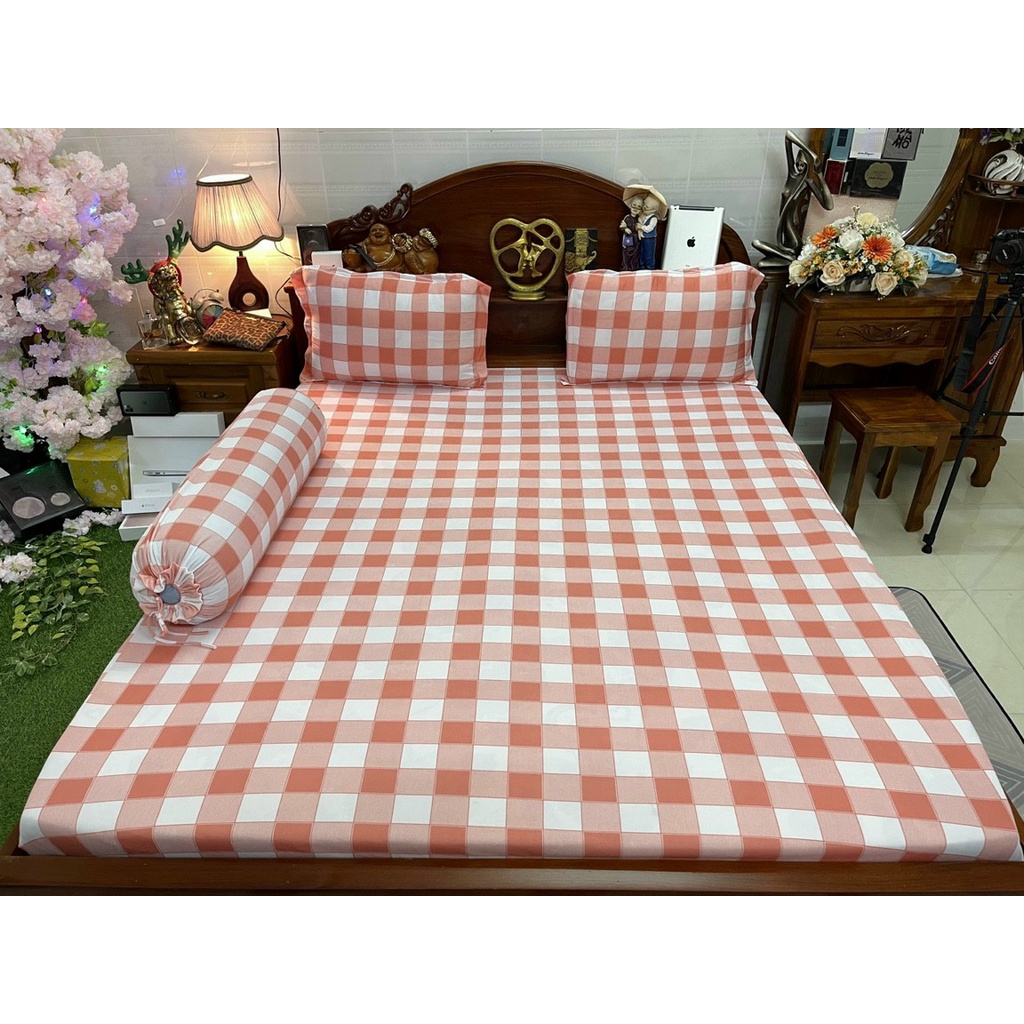 Bộ Ga Giường Thun Lạnh Hàn Quốc MẪU MỚI HN181- Xưởng Ga Gối Hồng Nhung