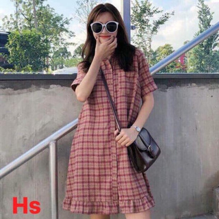 Váy sơ mi vintage kẻ caro [Yến Trần]