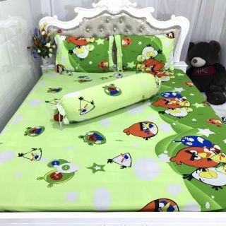 BỘ GA CHUN + 3 VỎ GỐI THUN HQ