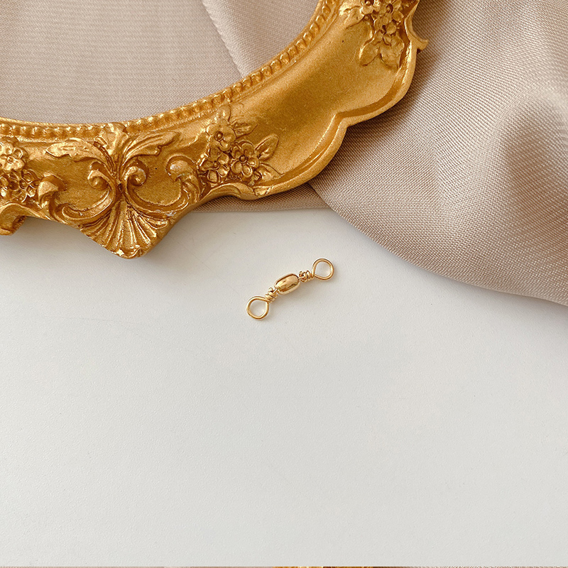 1 Cặp Móc Khóa Vòng cổ 8 Nút Mạ Vàng 18K