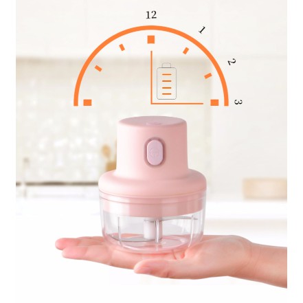 Máy xay cầm tay mini Pink Bunny Nhỏ gọn, chức năng tiện lợi Động cơ khỏe, pin trâu