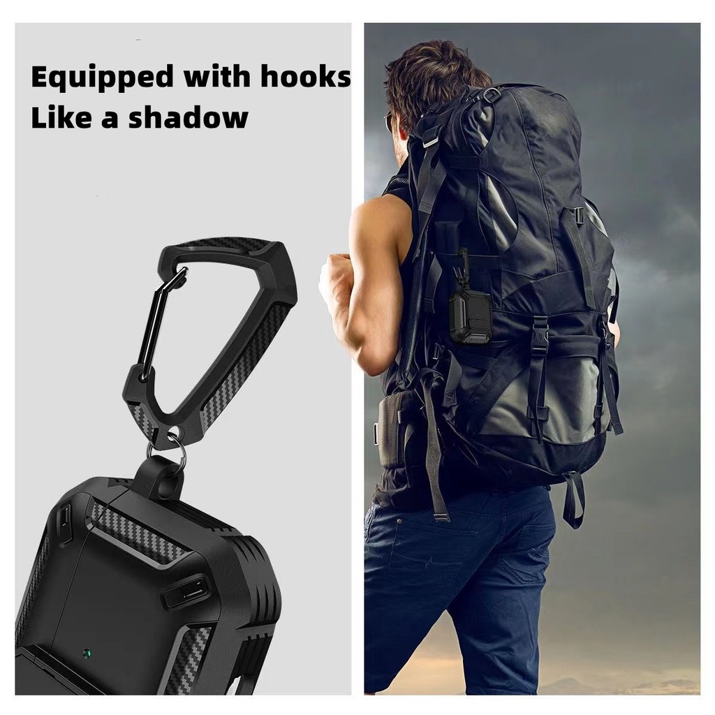 Vỏ Bảo Vệ Hộp Sạc Tai Nghe Airpods 3 Pro 2 Air Pod 3 Pro 2 Bằng Sợi Carbon