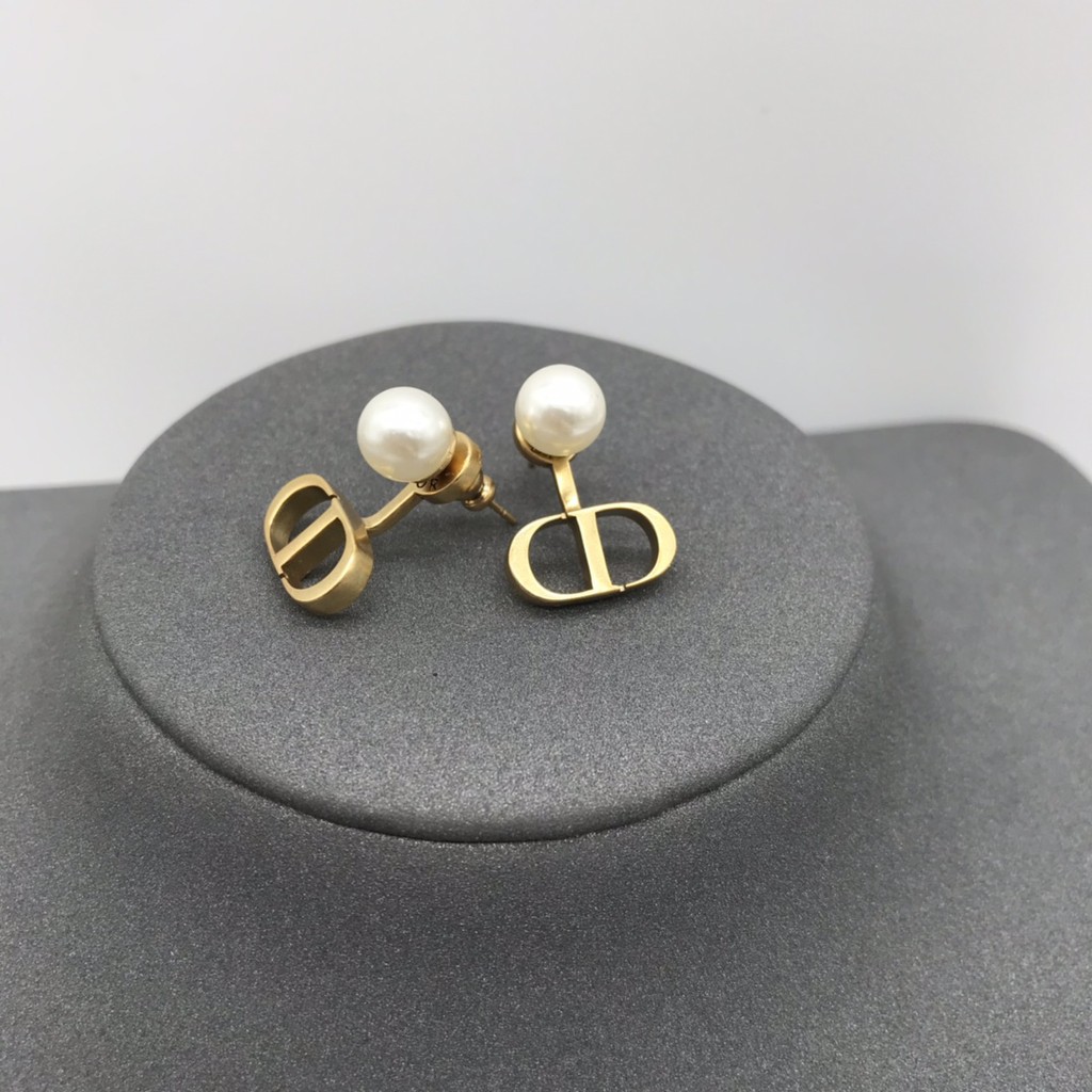 Trang sức Dior bạc s925 ngọc trai giả thời trang nữ