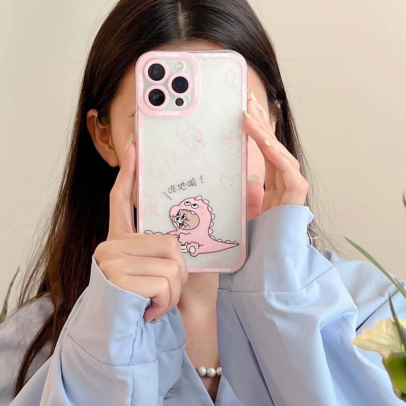 Ốp Điện Thoại TPU Silicon Mềm Chống Bụi Bẩn Chống Sốc In Hình Khủng Long Cho IPhone 13 11 12 Pro Max 7 8 Plus X XR XSMAX
