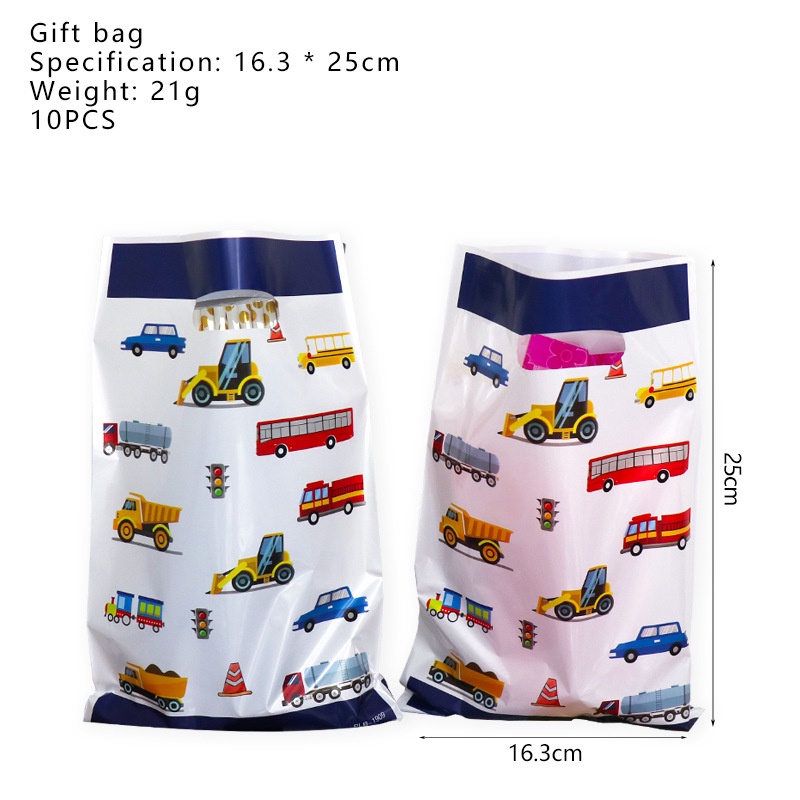 Yt1 Bộ Ống Hút Dùng Một Lần Hình Phương Tiện Giao Thông Công Trường Trang Trí Bánh Kem Sinh Nhật Cho Bé Trai