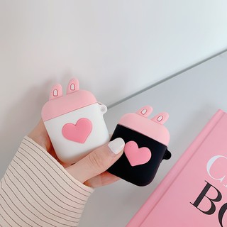 Hộp đựng tai nghe Airpod 1, 2 chất lượng cao, hình TRÁI TIM CỰC CUTE, silicone dẻo ( Giá Sỉ )