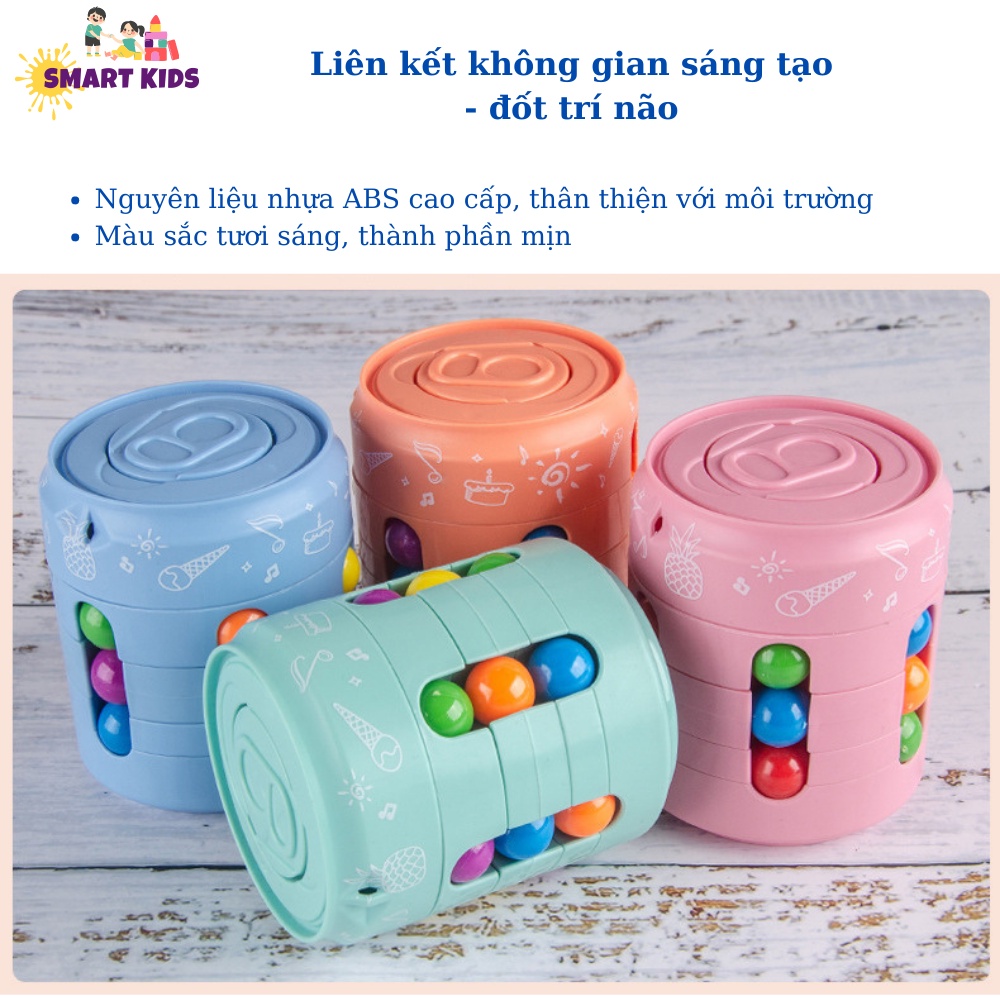 Rubik Biến Thể Hình Lon Bia – Spinner Đẹp Lạ Mắt Xoay NgónTay Luyện Trí Não Sự Kiên Trì Smartkids