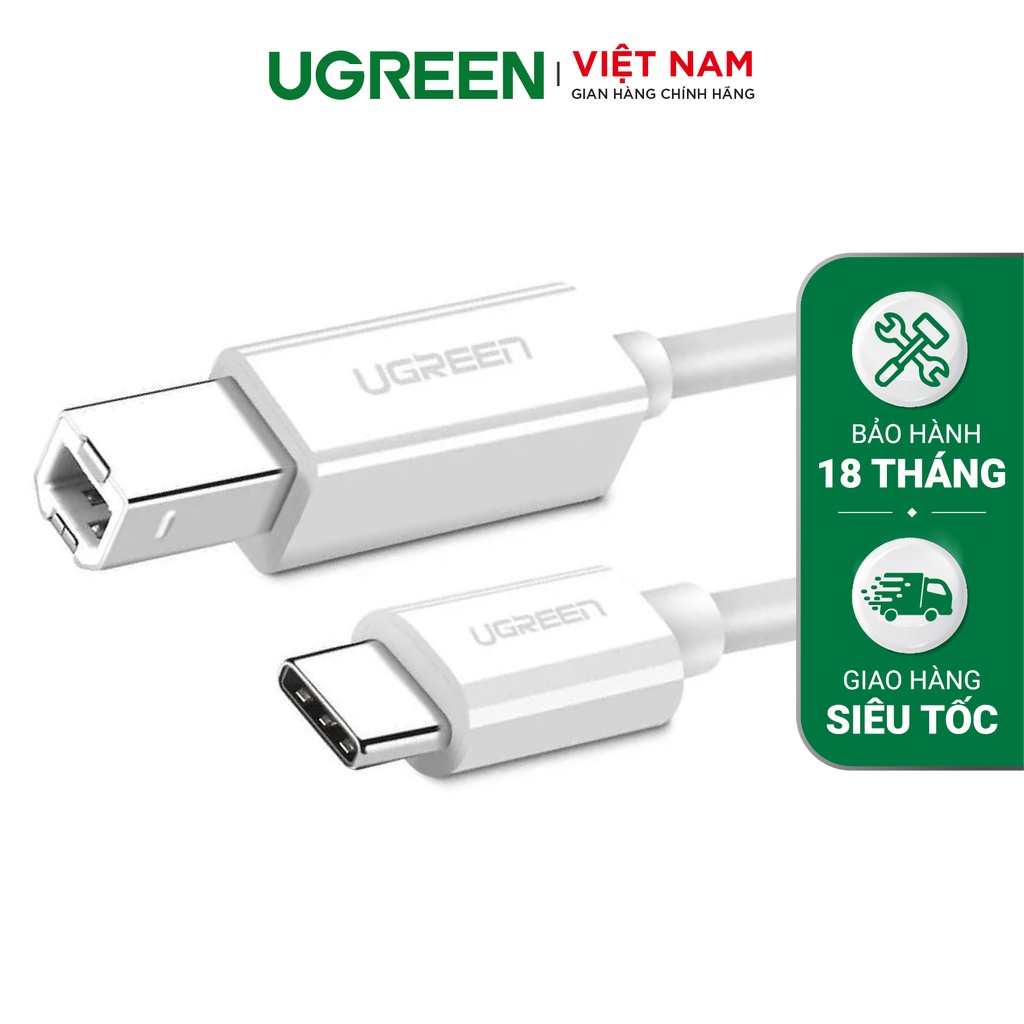 Cáp máy in sử dụng cho thiết bị hỗ trợ cổng USB Type C dài 1-1.5m UGREEN US241