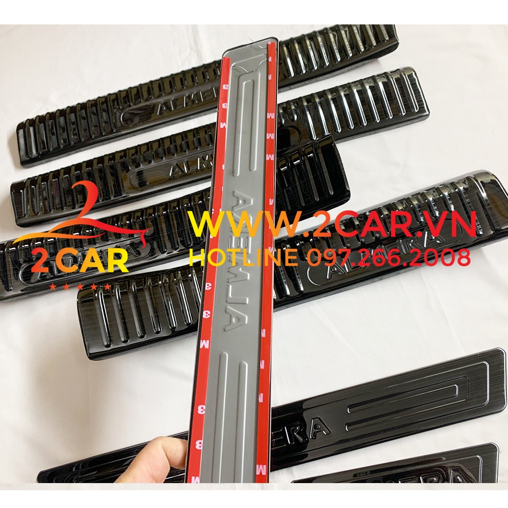 Ốp Bậc Cửa, Nẹp Bước Chân Nissan Almera 2021-2022 , Titan  tặng keo dính