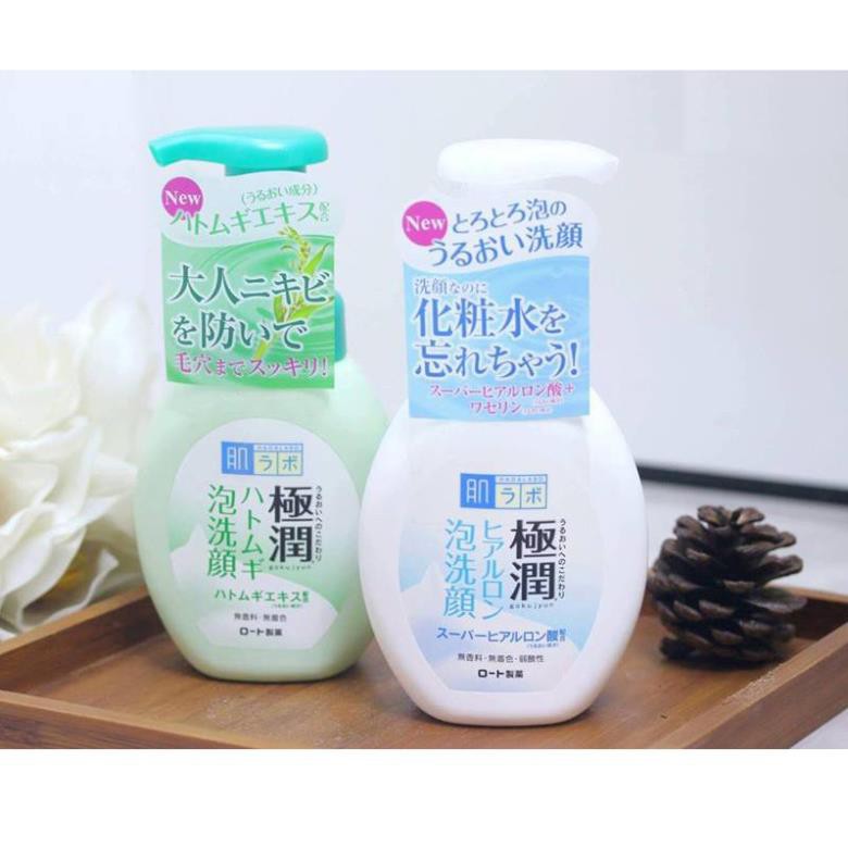 Sữa Rửa Mặt Tạo Bọt Hada Labo 160ml Màu Xanh, Trắng