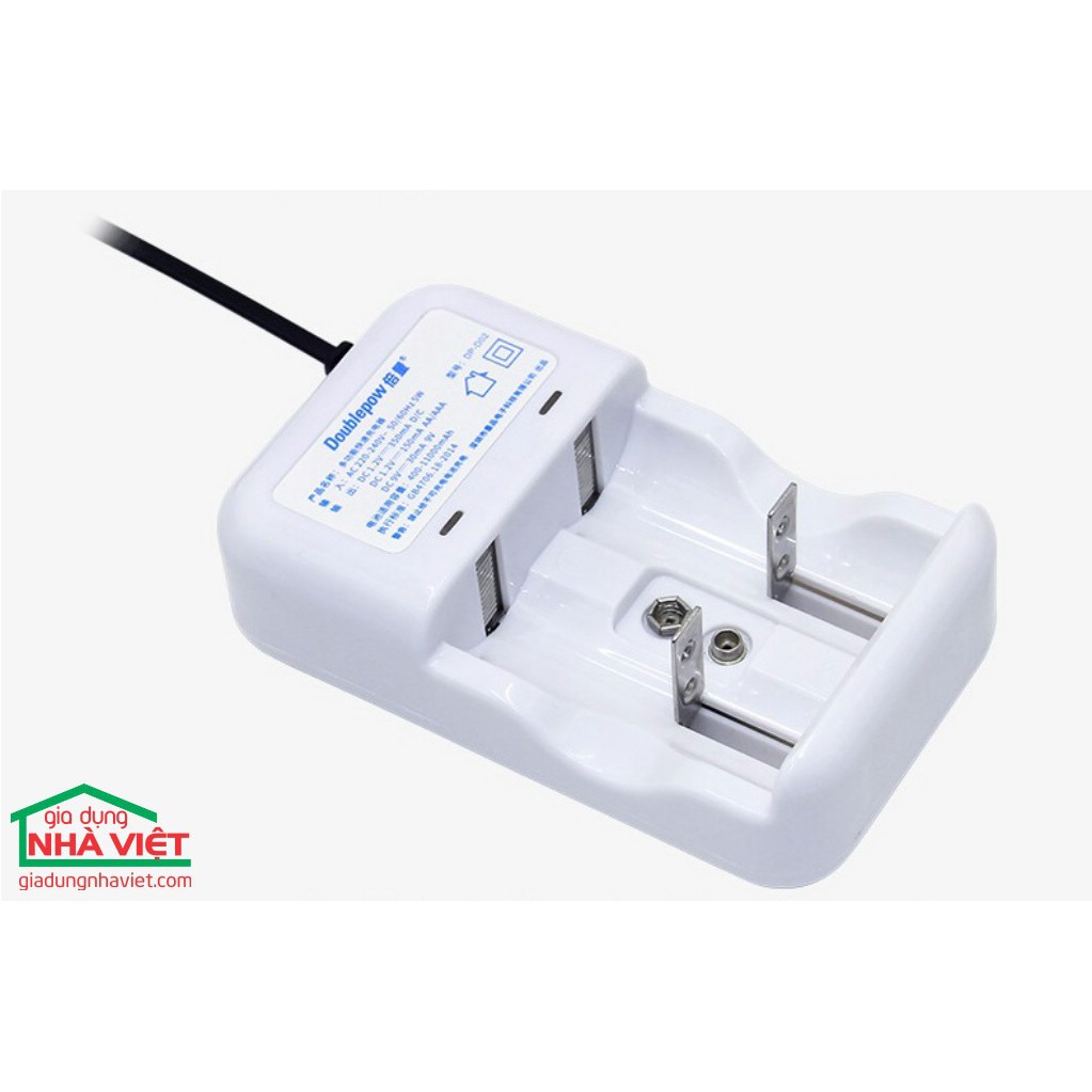 SẠC PIN ĐA NĂNG DP-D02 DOUBLEPOW (SẠC PIN 9V, PIN TIỂU, PIN TRUNG, PIN ĐẠI, PIN ĐŨA)