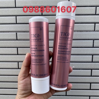 Dầu gội xã phục hồi tóc hư tổn Tigi Copyright CUSTOM CARE REPAIR 300ml/250ml (2026)