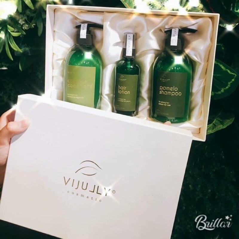 Combo Bộ Dầu Gội+Xả+Tinh Dầu Bưởi ViJully xịt dưỡng kích thích mọc ngăn rụng tóc