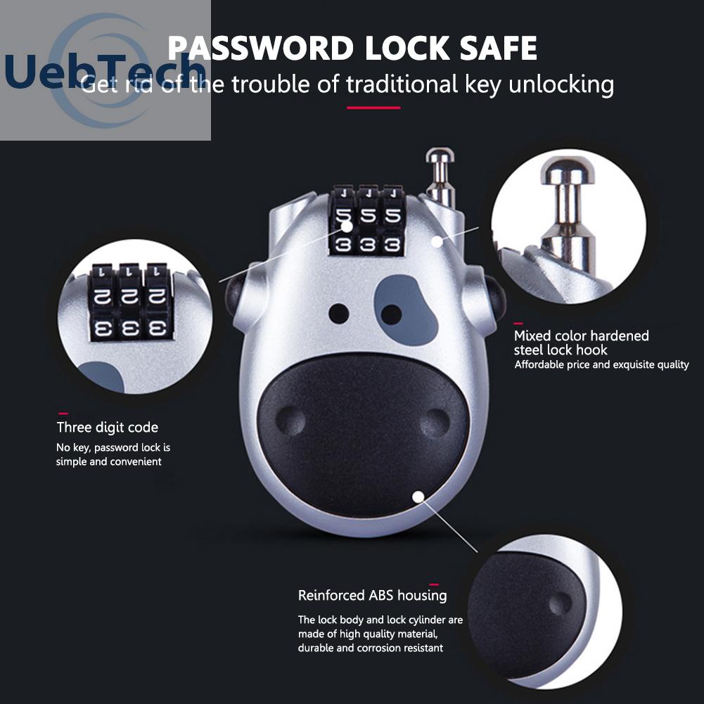 Khóa Mật Khẩu Chống Trộm Họa Tiết Hoạt Hình Dành Cho Xe Đạp