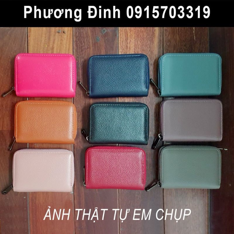 Bóp ví đựng thẻ card ATM bằng da thật