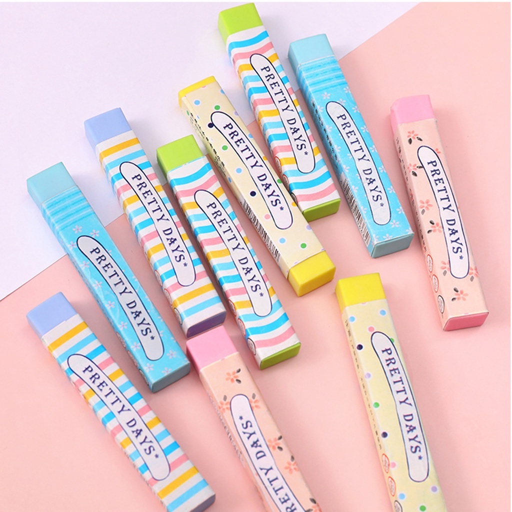 Gôm Tẩy Cao Su Màu Kẹo Không Bụi Dễ Thương Cho Học Sinh