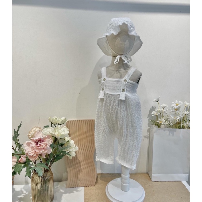 Yếm + nón cotton xốp hàn em bé Nanci room