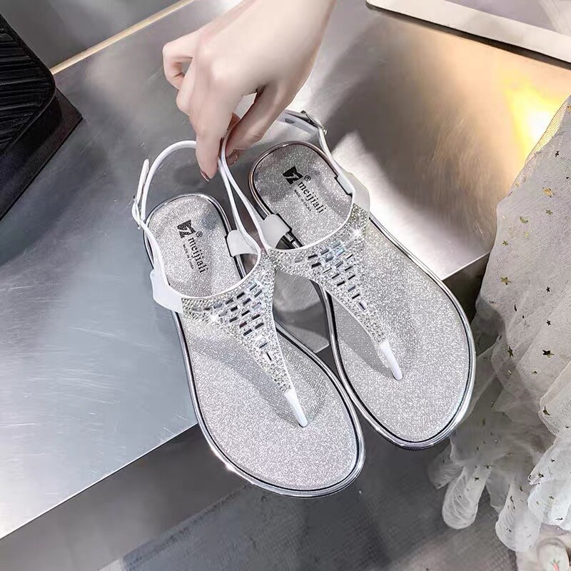 SANDAL NHỰA ĐÍNH ĐÁ SANG CHẢNH