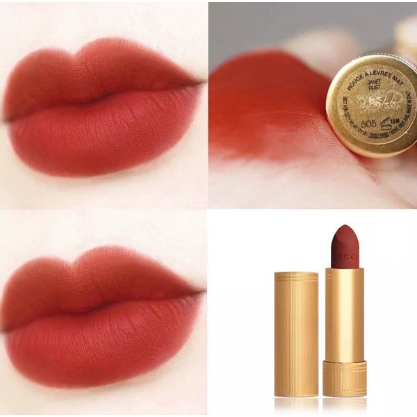 Son GUCI 505 ❤ Màu Đỏ gạch cá tính