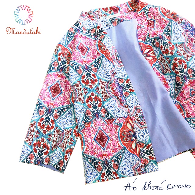 Áo khoác Kimono Linen 2 lớp linen thiết kế đẹp cao cấp