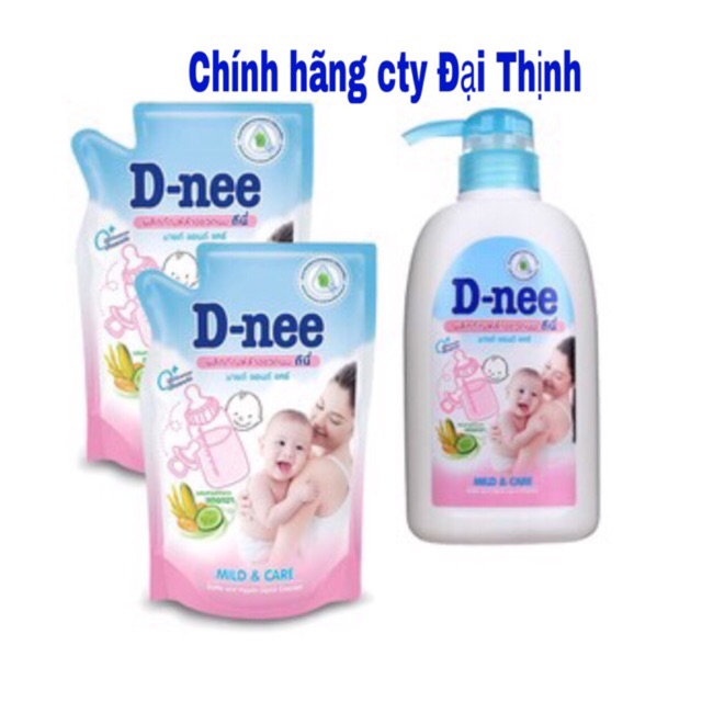 [ Chính hãng CT ĐẠI THỊNH] Nước rửa bình sữa Dnee chai 500ml/ túi 600ml